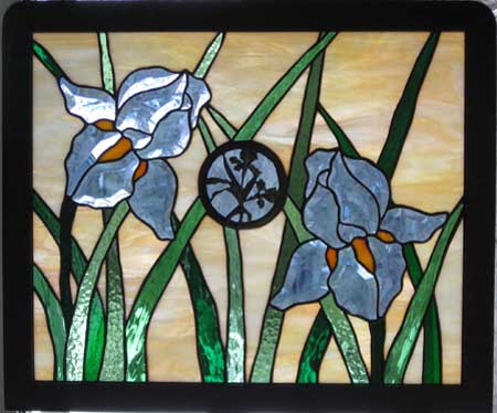 Just a Twinkle in their Eye_ris by Stained Glass Artist Yvonne DeViller