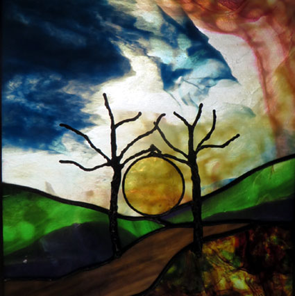 Meandering repro by Stained Glass Artist Yvonne DeViller