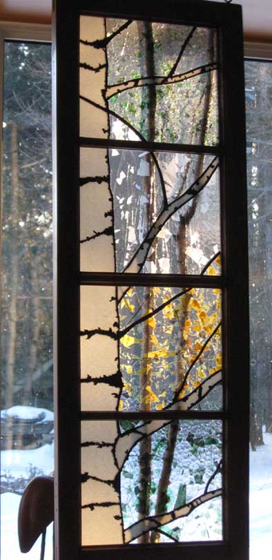 Birches & 4 Season by Stained Glass Artist Yvonne DeViller